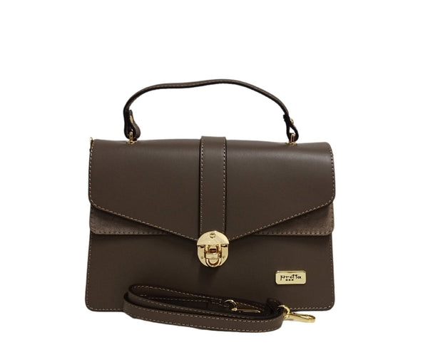 Leather Bag, Pretta-7180 ​​Model Taupe
