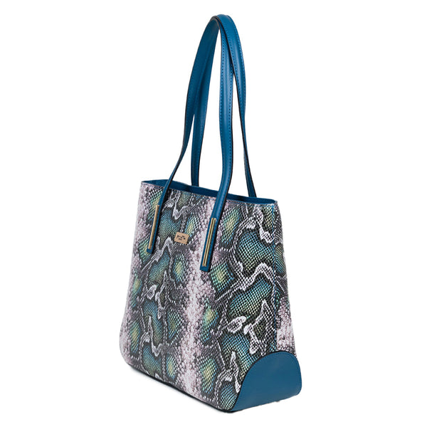 Leather Bag, Pretta Model - 116 Blue Python