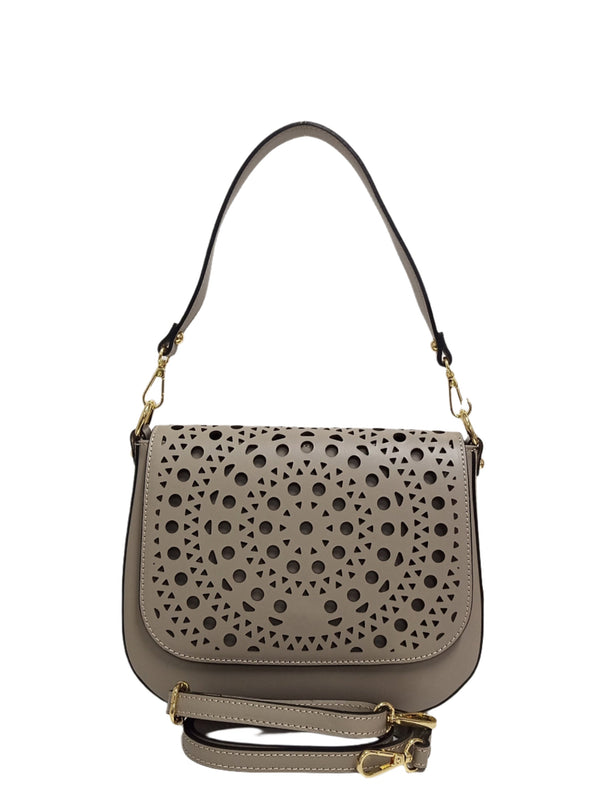 Leather bag, Pretta- 1551 model, taupe