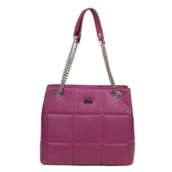 Bőr Táska, Pretta 7335-Modell Magenta