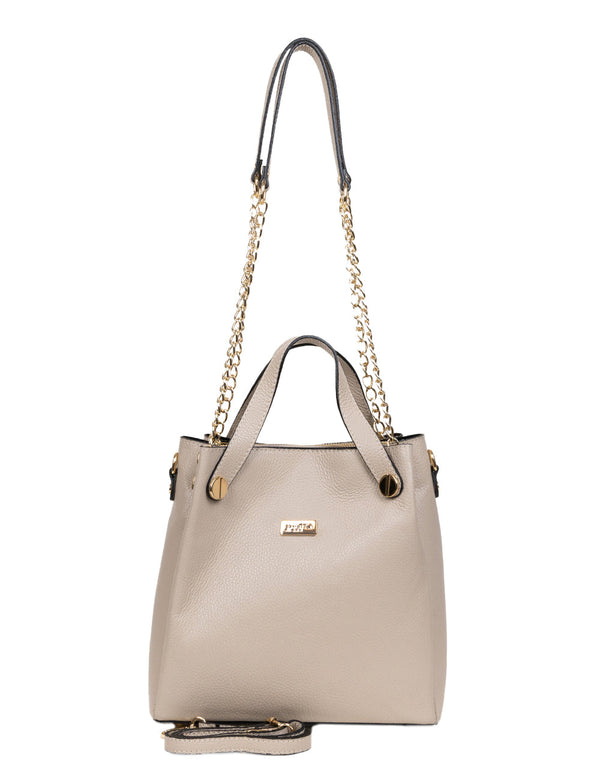 Leather Bag, Pretta 378 Model - Natural Beige