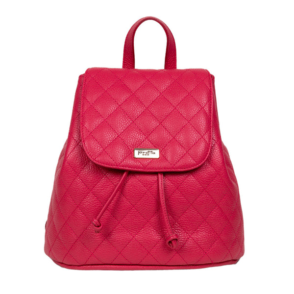 Backpack Leather, Pretta Model - 5029 Azalea Red