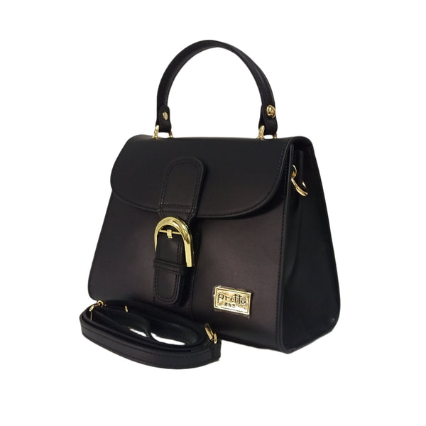 Leather Bag, Pretta Model - 736 Black