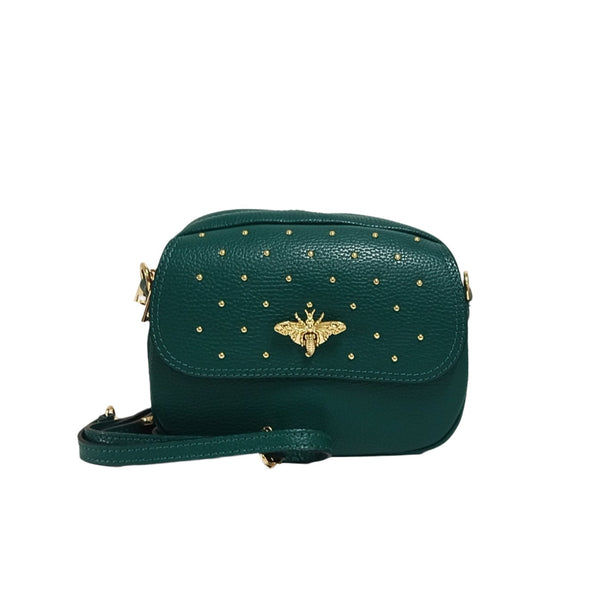 Leather Bag, Messenger Type, Pretta-322 Model Green