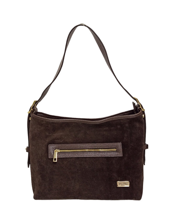 Bőrtáska, Pretta 801 modell, gesztenyebarna