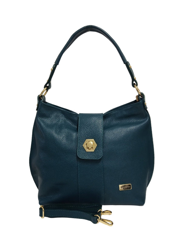 Bőrtáska, Pretta-171 modell Petrolzöld