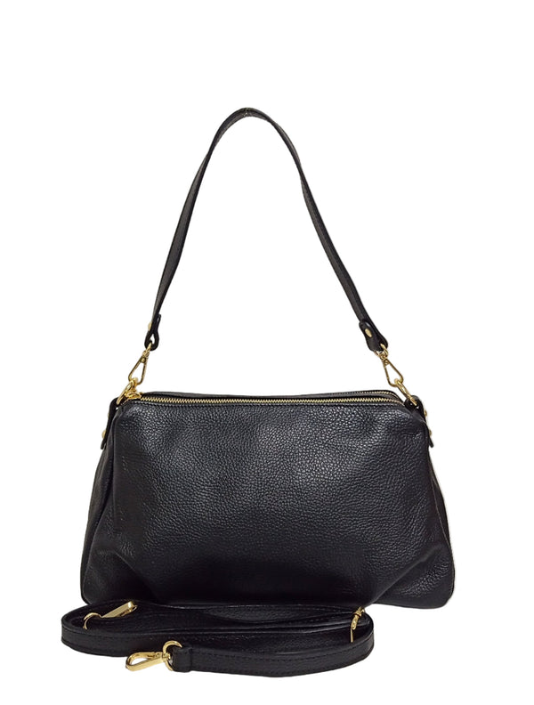 Bőrtáska, Postás típus, Pretta-645 modell Fekete