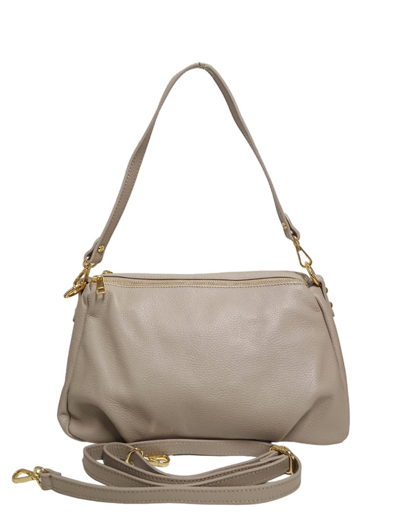 Bőrtáska, Postás típus, Pretta-645 Natural Bézs modell