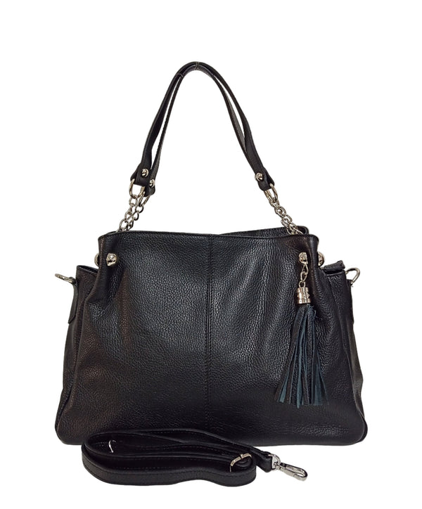 Táska bőrből, Pretta 8503 modell – fekete