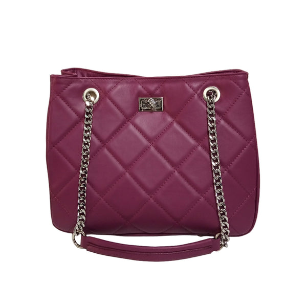 Bőrtáska, Pretta 7115 modell – magenta szín