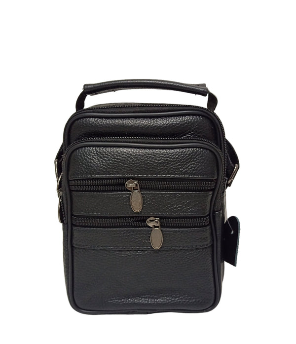 Férfi táska, bőr, postás típus-354 fekete