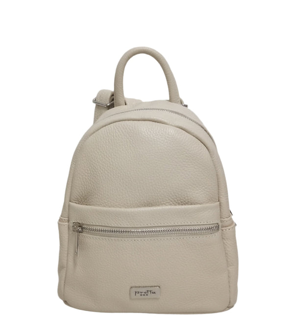 Backpack Leather, Pretta Model - 557 Cream