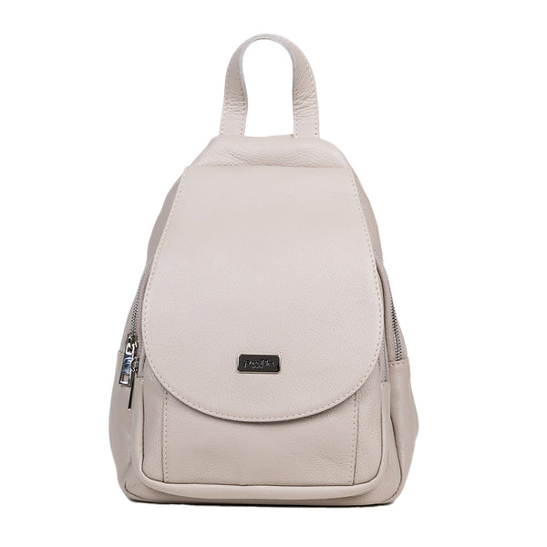 Backpack Leather, Pretta Model - 8014 Natural Beige