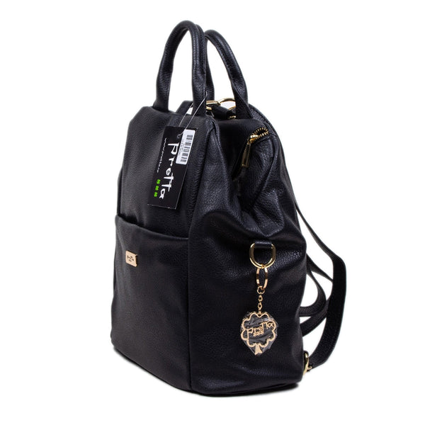 Geanta-Rucksack Leather, Model Pretta-8190 Black