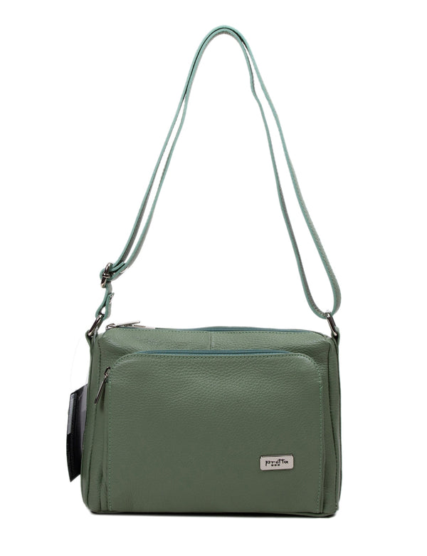 Bőrtáska, Postás Típus, Pretta-145 Modell Mentazöld