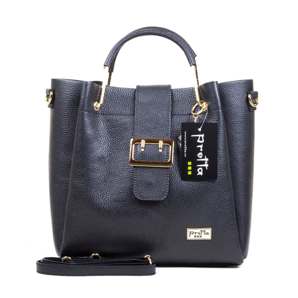 Leather Bag, Pretta-268 Model Black