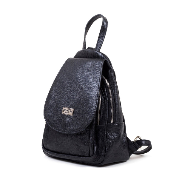 Backpack Leather, Pretta Model - 8014 Black