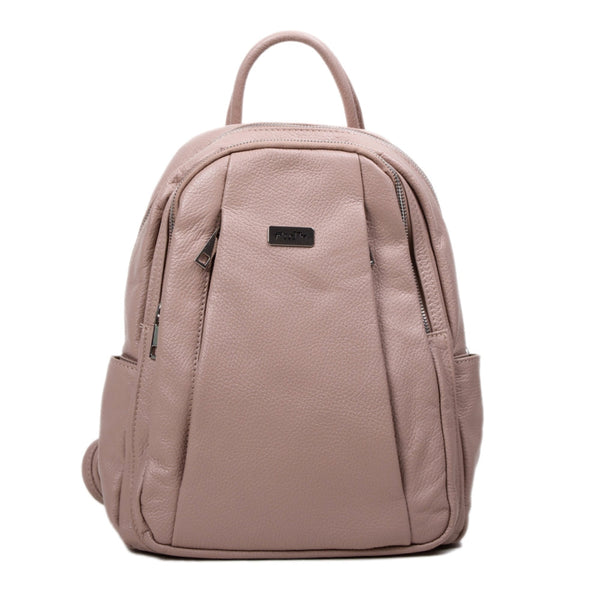 Leather Backpack, Pretta Model -868 Powder Pink